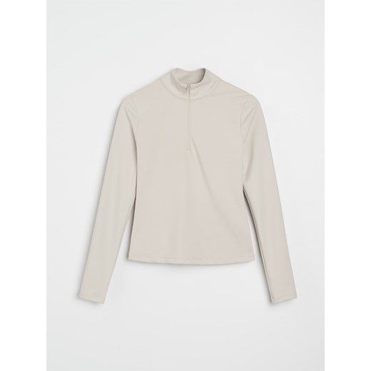 Sinsay - Bluzka z długim rękawem - kremowy Sinsay M Sinsay