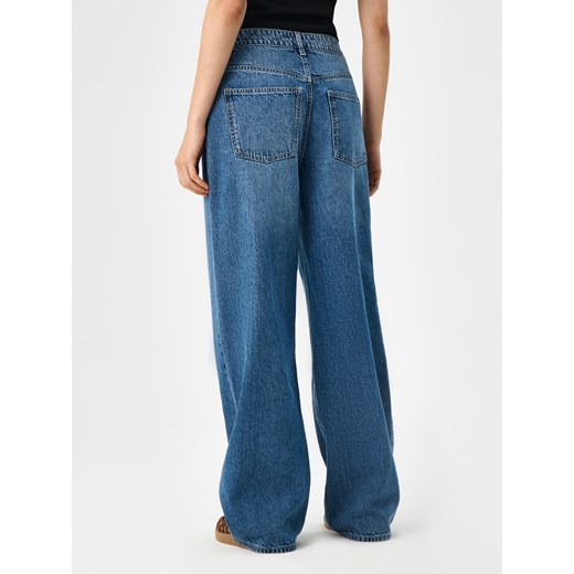 Sinsay - Spodnie jeansowe baggy - niebieski Sinsay 40 Sinsay