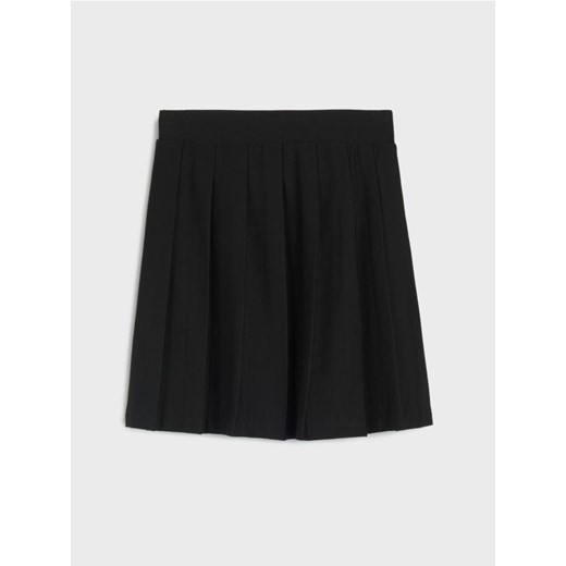 Sinsay - Spódnica mini z zakładkami - czarny Sinsay M Sinsay