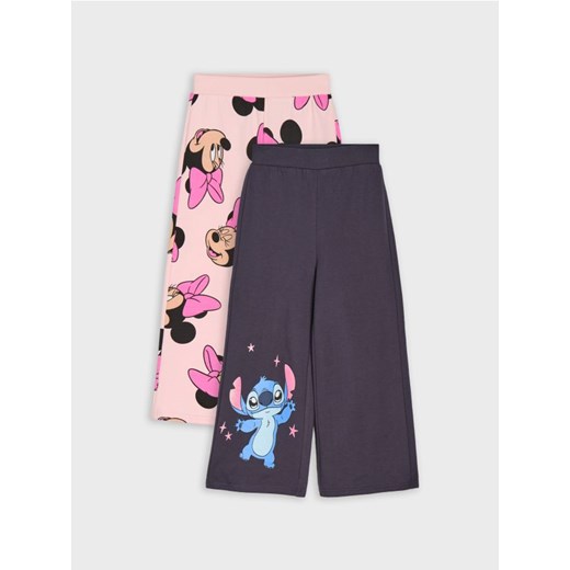 Sinsay - Bawełniane spodnie wide leg Disney - wielobarwny ze sklepu Sinsay w kategorii Spodnie dziewczęce - zdjęcie 185376306