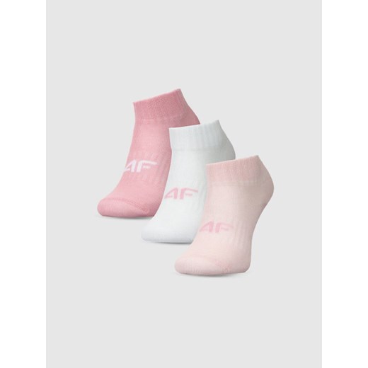 Dziewczęce skarpetki za kostkę (3-pack) 4F 4FJWMM00USOCF497 - multikolor ze sklepu Sportstylestory.com w kategorii Skarpetki dziecięce - zdjęcie 185378136