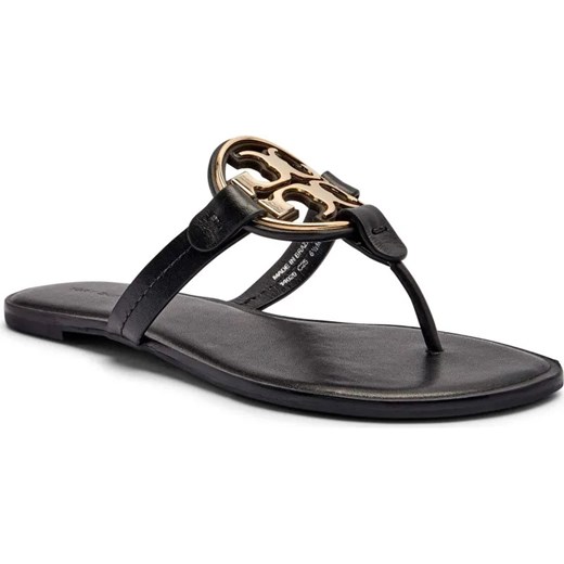 TORY BURCH Skórzane japonki METAL MILLER ze sklepu Gomez Fashion Store w kategorii Klapki damskie - zdjęcie 185378315