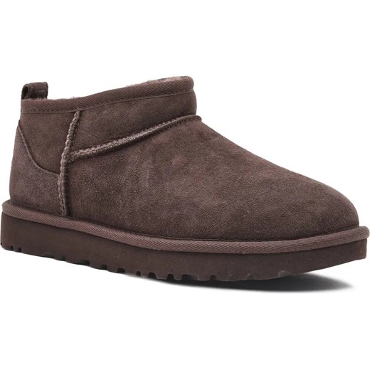 UGG Skórzane śniegowce CLASSIC ultra mini | z dodatkiem wełny ze sklepu Gomez Fashion Store w kategorii Śniegowce damskie - zdjęcie 185378327