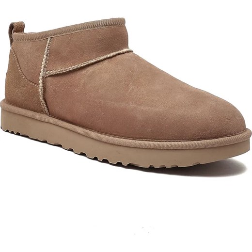 UGG Skórzane śniegowce CLASSIC ultra mini | z dodatkiem wełny ze sklepu Gomez Fashion Store w kategorii Śniegowce damskie - zdjęcie 185378349