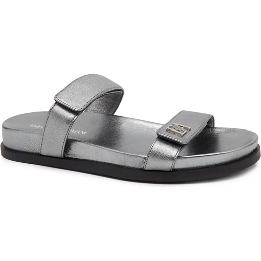Emporio Armani Skórzane klapki ze sklepu Gomez Fashion Store w kategorii Klapki damskie - zdjęcie 185378445