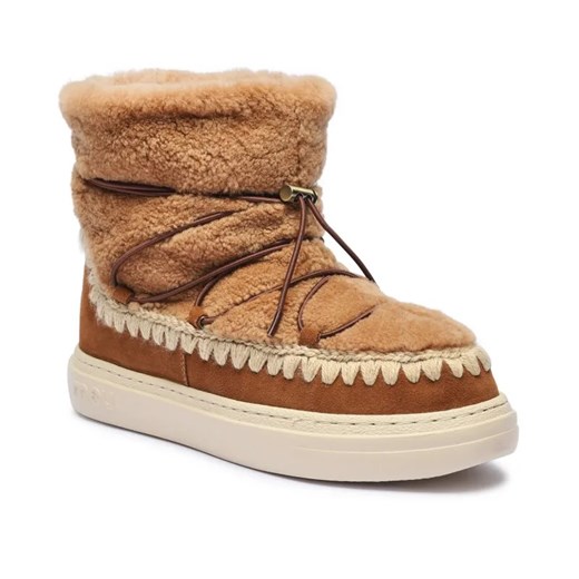 MOU Skórzane śniegowce Eskimo | z dodatkiem wełny ze sklepu Gomez Fashion Store w kategorii Śniegowce damskie - zdjęcie 185378746