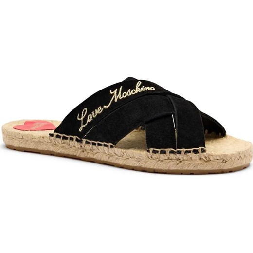 Love Moschino Skórzane klapki ze sklepu Gomez Fashion Store w kategorii Klapki damskie - zdjęcie 185378815
