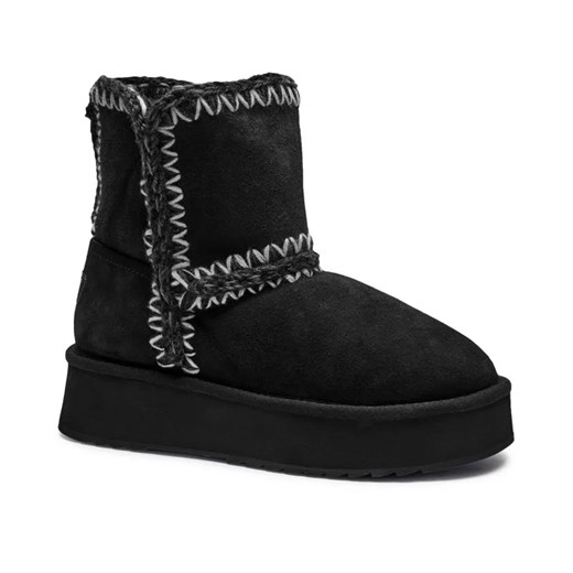 MOU Skórzane śniegowce Norfolk | z dodatkiem wełny ze sklepu Gomez Fashion Store w kategorii Śniegowce damskie - zdjęcie 185378859