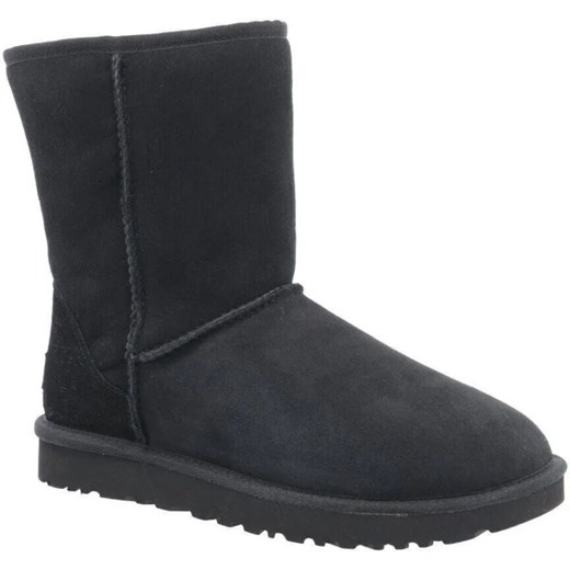 UGG Skórzane śniegowce W Classic Short II | z dodatkiem wełny ze sklepu Gomez Fashion Store w kategorii Śniegowce damskie - zdjęcie 185378885