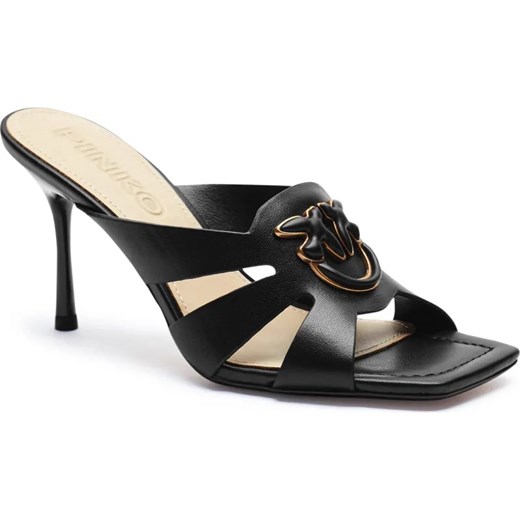 Pinko Skórzane klapki na szpilce LISA 04 ze sklepu Gomez Fashion Store w kategorii Klapki damskie - zdjęcie 185378895