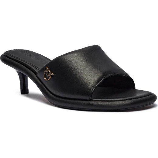 Pinko Skórzane klapki na szpilce TARA 01 ze sklepu Gomez Fashion Store w kategorii Klapki damskie - zdjęcie 185378918