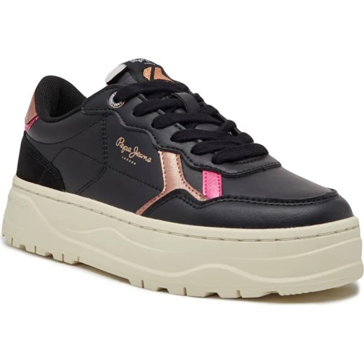 Pepe Jeans London Skórzane trampki KORE POPPY ze sklepu Gomez Fashion Store w kategorii Buty sportowe damskie - zdjęcie 185379065