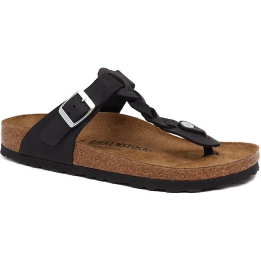 Birkenstock Skórzane japonki Gizeh Braided LEOI | narrow fit ze sklepu Gomez Fashion Store w kategorii Klapki damskie - zdjęcie 185379095