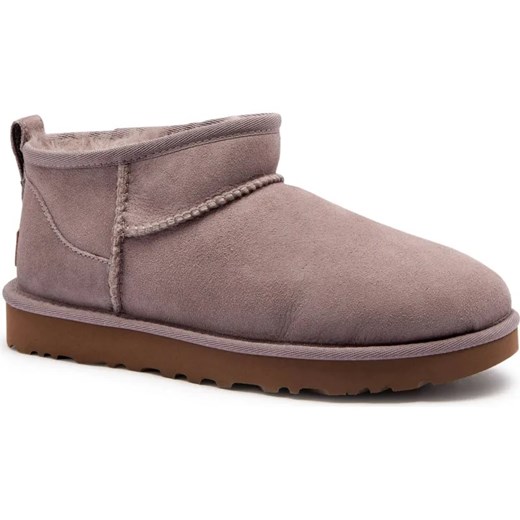 UGG Skórzane śniegowce CLASSIC ultra mini | z dodatkiem wełny ze sklepu Gomez Fashion Store w kategorii Śniegowce damskie - zdjęcie 185379099