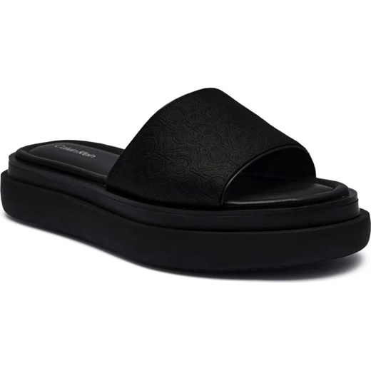 Calvin Klein Klapki | z dodatkiem skóry ze sklepu Gomez Fashion Store w kategorii Klapki damskie - zdjęcie 185379116