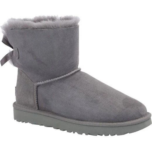 UGG Skórzane śniegowce mini bailey bow II | z dodatkiem wełny ze sklepu Gomez Fashion Store w kategorii Śniegowce damskie - zdjęcie 185379179
