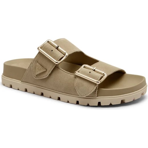 Guess Skórzane klapki FASTEN ze sklepu Gomez Fashion Store w kategorii Klapki damskie - zdjęcie 185379185