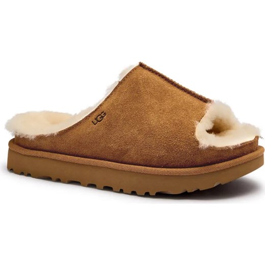 UGG Skórzane obuwie domowe Greenport | z dodatkiem wełny ze sklepu Gomez Fashion Store w kategorii Klapki damskie - zdjęcie 185379209
