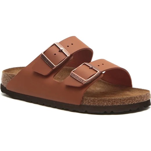 Birkenstock Klapki Arizona | z dodatkiem skóry | narrow fit soft footbed ze sklepu Gomez Fashion Store w kategorii Klapki damskie - zdjęcie 185379266
