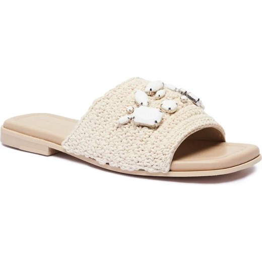 INUIKII Klapki WOVEN STRAP STONES | z dodatkiem skóry ze sklepu Gomez Fashion Store w kategorii Klapki damskie - zdjęcie 185379328