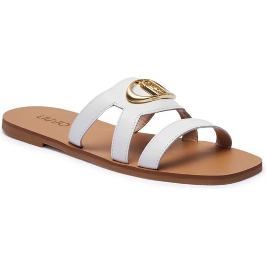 Liu Jo Skórzane klapki SABA 11 ze sklepu Gomez Fashion Store w kategorii Klapki damskie - zdjęcie 185379365