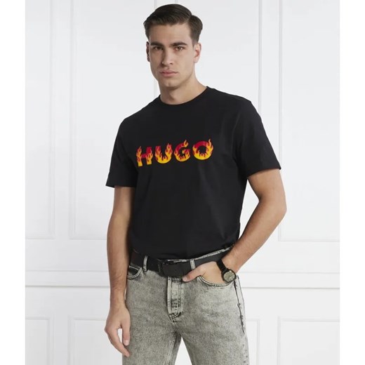 HUGO T-shirt Danda | Regular Fit ze sklepu Gomez Fashion Store w kategorii T-shirty męskie - zdjęcie 185379407