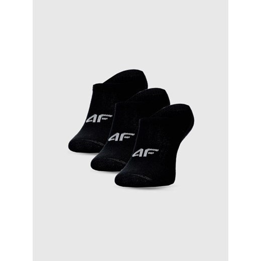 Chłopięce skarpetki za kostkę (3-pack) 4F 4FJWMM00USOCM498 - czarne ze sklepu Sportstylestory.com w kategorii Skarpetki dziecięce - zdjęcie 185389528