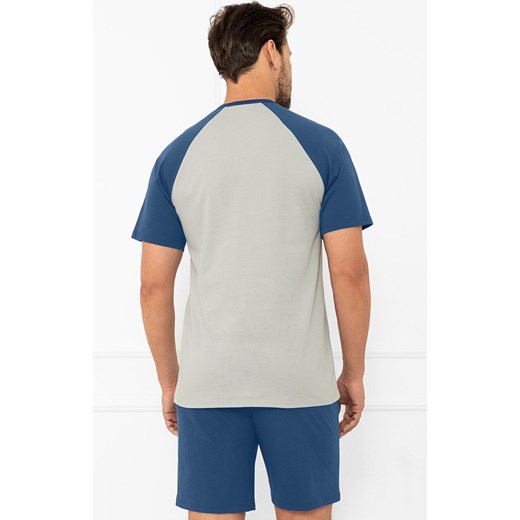 Krótka piżama męska szaro-jeansowa Aleksander, Kolor szary-jeans, Rozmiar M, Italian Fashion ze sklepu Primodo w kategorii Piżamy męskie - zdjęcie 185389779