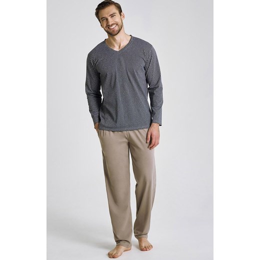 Długa piżama męska Luca 3481, Kolor grafitowy, Rozmiar XXL, Taro ze sklepu Primodo w kategorii Piżamy męskie - zdjęcie 185389896