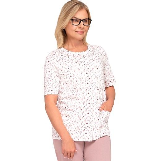 Rozpinana piżama damska Maria I 200 30, Kolor cappuccino-ecru, Rozmiar 2XL, MARTEL ze sklepu Intymna w kategorii Piżamy damskie - zdjęcie 185390108