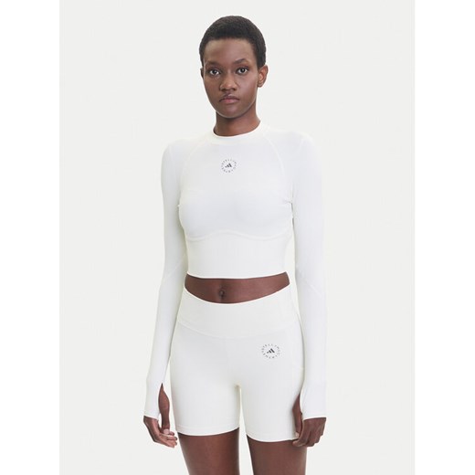 adidas by Stella McCartney Koszulka techniczna Training JM1403 Beżowy Slim Fit ze sklepu MODIVO w kategorii Bluzki damskie - zdjęcie 185391165