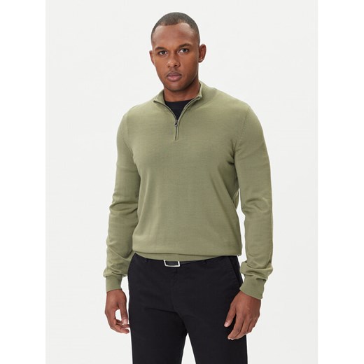 BOSS Sweter Ebenji  50528300 Zielony Regular Fit ze sklepu MODIVO w kategorii Swetry męskie - zdjęcie 185391166