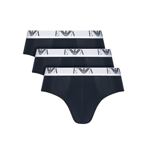 Emporio Armani Underwear Komplet 3 par slipów EM000258 AF14131 MB139 Granatowy ze sklepu MODIVO w kategorii Majtki męskie - zdjęcie 185391169