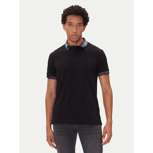 Versace Jeans Couture Polo 79GAGT03 CJ01T Czarny Regular Fit ze sklepu MODIVO w kategorii T-shirty męskie - zdjęcie 185391196