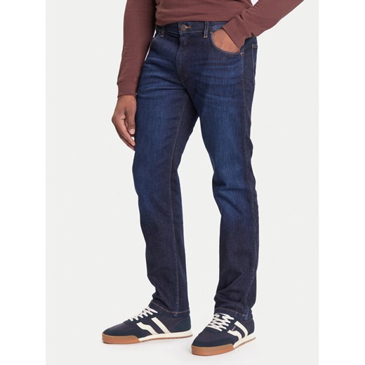 Wrangler Jeansy Greensboro 112370720 Granatowy Straight Fit ze sklepu MODIVO w kategorii Jeansy męskie - zdjęcie 185391209