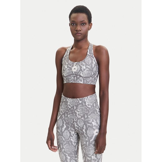 adidas by Stella McCartney Biustonosz sportowy Power Impact JM6092 Beżowy Slim Fit ze sklepu MODIVO w kategorii Biustonosze - zdjęcie 185391219