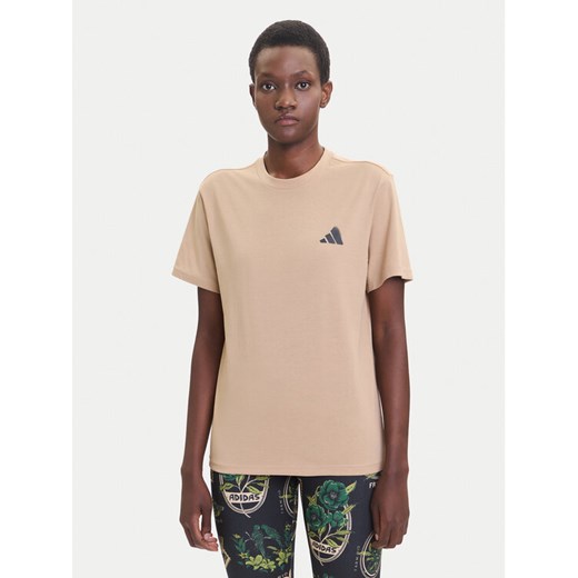 adidas T-Shirt City Tech Summer Graphic JV8600 Beżowy Regular Fit ze sklepu MODIVO w kategorii Bluzki damskie - zdjęcie 185391255