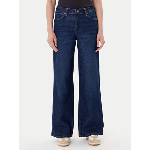 Wrangler Jeansy World Wide 112372996 Granatowy Wide Leg ze sklepu MODIVO w kategorii Jeansy damskie - zdjęcie 185391275