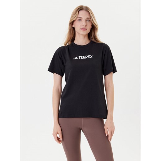 adidas T-Shirt Terrex Classic Logo JF9131 Czarny Regular Fit ze sklepu MODIVO w kategorii Bluzki damskie - zdjęcie 185391296