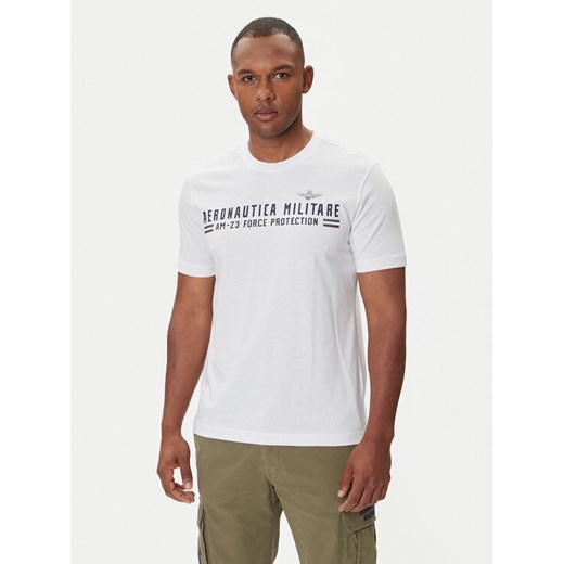 Aeronautica Militare T-Shirt 252TS1942UJ00538 Biały Regular Fit ze sklepu MODIVO w kategorii T-shirty męskie - zdjęcie 185391326