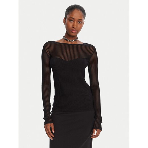 Patrizia Pepe Sweter 8K0305/K143-K103 Czarny Regular Fit ze sklepu MODIVO w kategorii Swetry damskie - zdjęcie 185391355