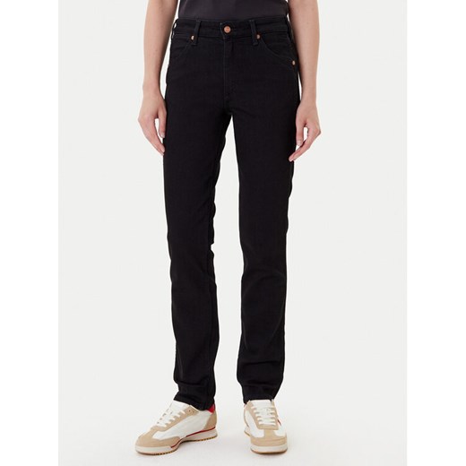 Wrangler Jeansy Piper 112372997 Czarny Slim Fit ze sklepu MODIVO w kategorii Jeansy damskie - zdjęcie 185391368