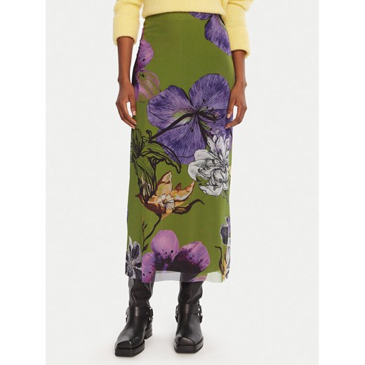 Desigual Spódnica maxi Tulleflowers Lacroix 25WWFK03 Zielony Regular Fit ze sklepu MODIVO w kategorii Spódnice - zdjęcie 185391378