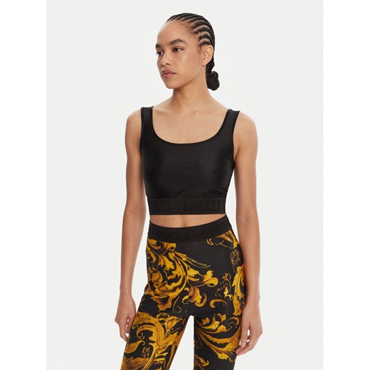 Just Cavalli Top 79PAM204 J0108 Czarny Slim Fit ze sklepu MODIVO w kategorii Bluzki damskie - zdjęcie 185391397
