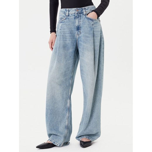 BOSS Jeansy C_Slouchy Pleated Mr 50542435 Niebieski Relaxed Fit ze sklepu MODIVO w kategorii Jeansy damskie - zdjęcie 185391418
