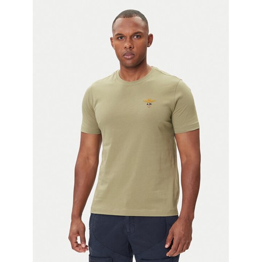 Aeronautica Militare T-Shirt 252TS1580UJ00372 Zielony Regular Fit ze sklepu MODIVO w kategorii T-shirty męskie - zdjęcie 185391465