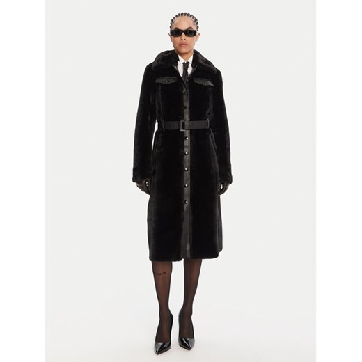 Patrizia Pepe Futro 8O0203 E073 Czarny Regular Fit ze sklepu MODIVO w kategorii Futra damskie - zdjęcie 185391467