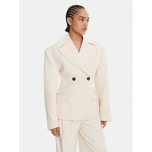 JACQUEMUS Marynarka La Veste Norma 25E251JA0871709130 Beżowy Regular Fit ze sklepu MODIVO w kategorii Marynarki damskie - zdjęcie 185391486