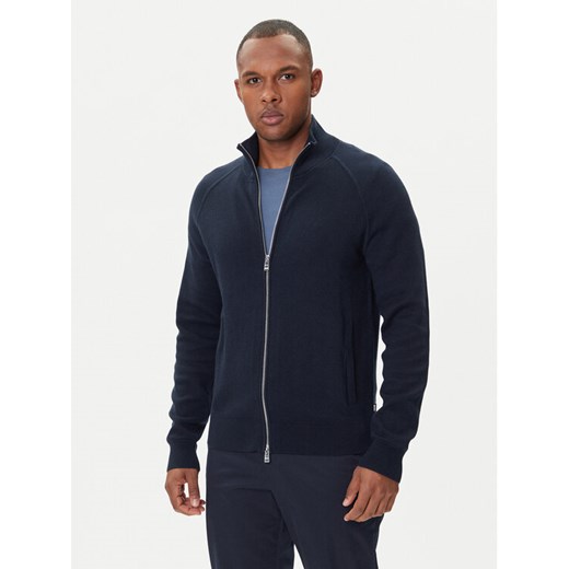 BOSS Kardigan H-Idino 50543150 Granatowy Regular Fit ze sklepu MODIVO w kategorii Swetry męskie - zdjęcie 185391488