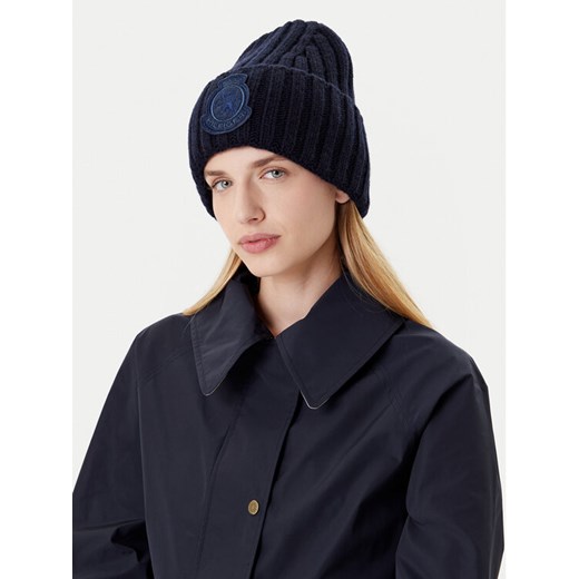 Tommy Hilfiger Czapka Th Crest Fluffy AW0AW18210 Granatowy ze sklepu MODIVO w kategorii Czapki zimowe damskie - zdjęcie 185391498